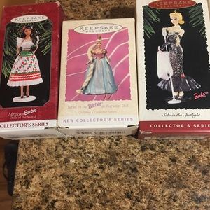 6 Barbie ornaments new